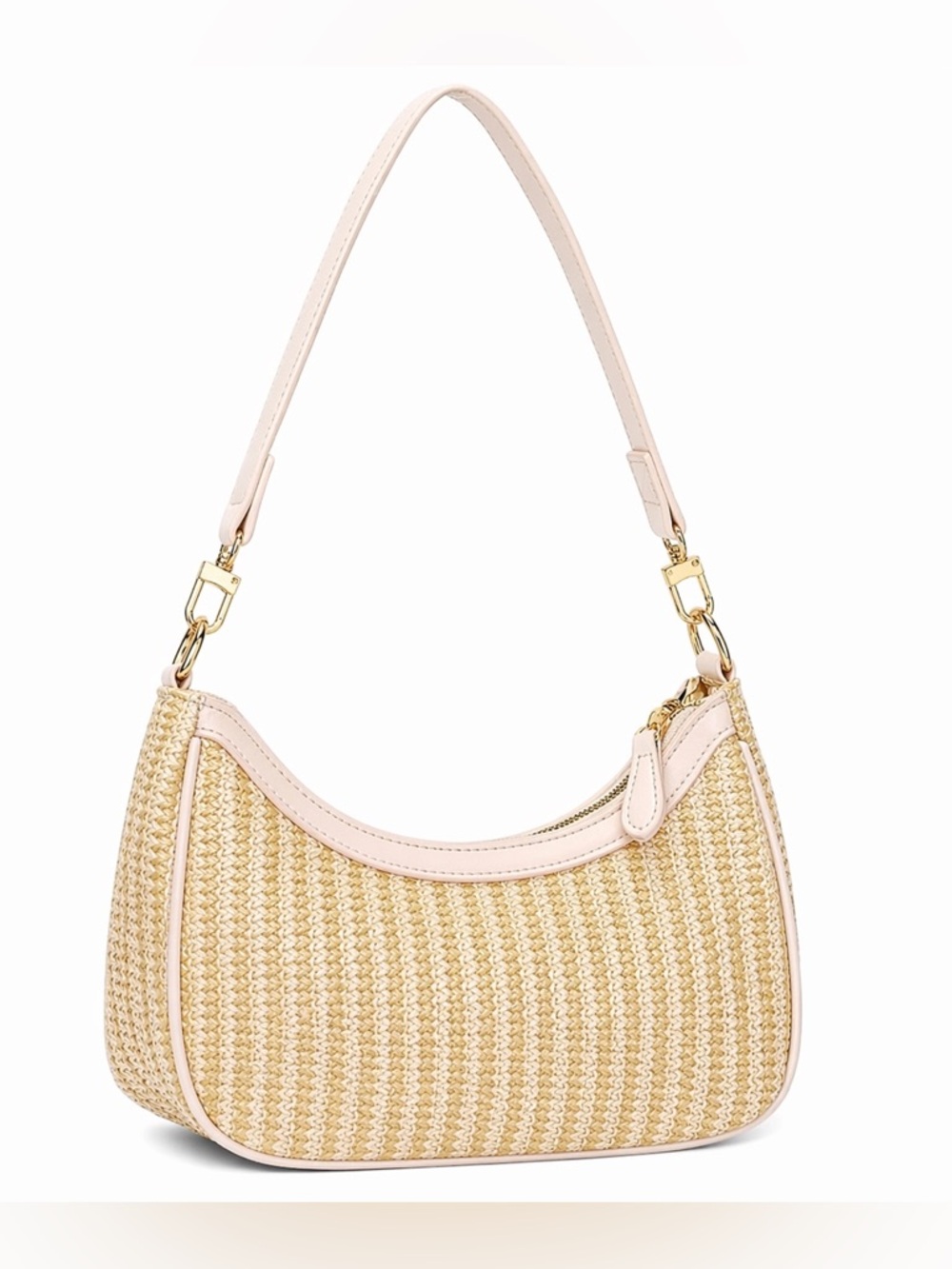 Cute shoulder bag, new beige color, 2 straps, retro hand bag, clutch.